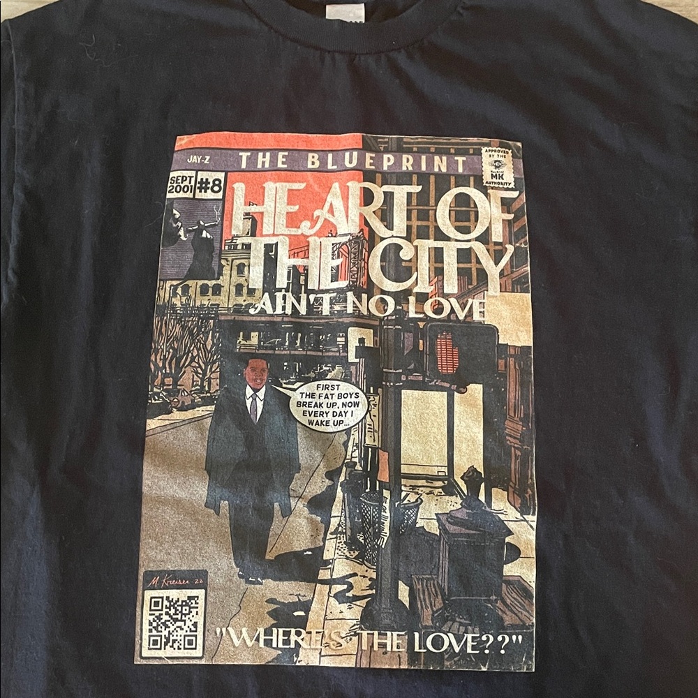Gildan Black Graphic Tee - Heart of the City Design